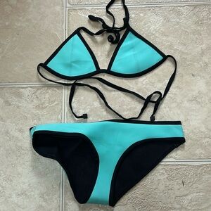 Teal Triangl Bikini